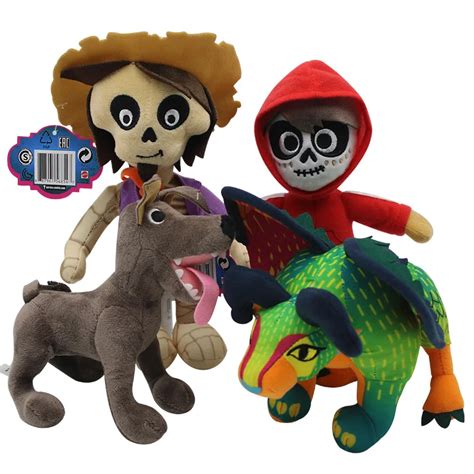 4 style Movie COCO Plush Toys Pixar Day of the Miguel Hector Dante Dog Cartoon TV Series Peluche ...