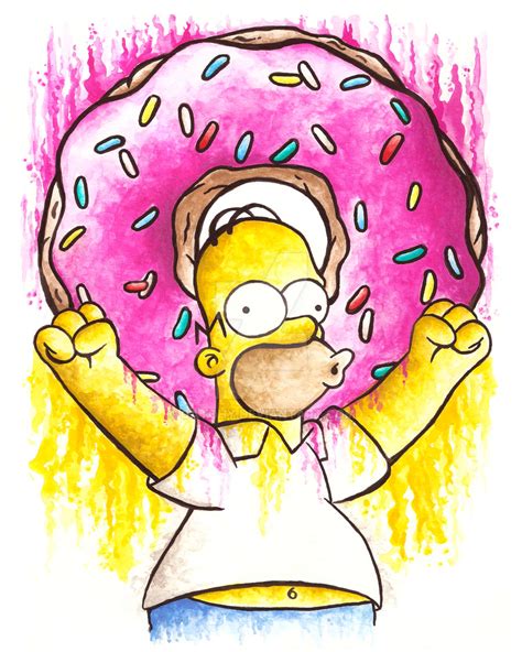 Homer Simpson and his Donut by Gatohy on DeviantArt