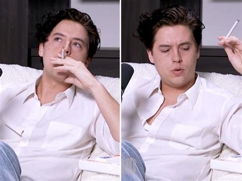 'Riverdale' star Cole Sprouse pretentiously puffed on a cigarette during a podcast taping and ...