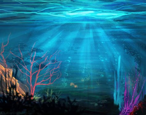 Underwater Landscape | Underwater painting, Ocean painting, Ocean mural