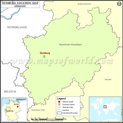 Where is Duisburg | Location of Duisburg in Germany Map