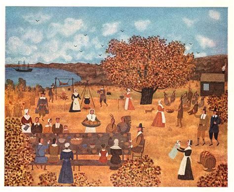 1951 Pilgrims first Thanksgiving illustration John by Vividiom, $8.00 ...