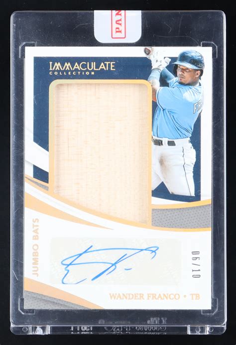 Wander Franco 2021 Immaculate Collection Autograph Jumbo Bats Gold #27 #06/10 RC | Pristine Auction