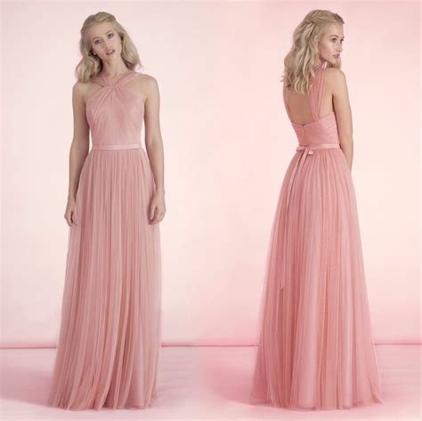 Cute Long Soft Pink Bridesmaid Dress – Budget Bridesmaid UK Shopping