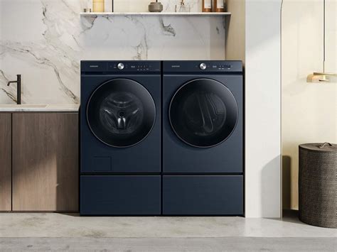 Samsung Bespoke AI Washer & Dryer have a flat-panel design & flexible installation options ...