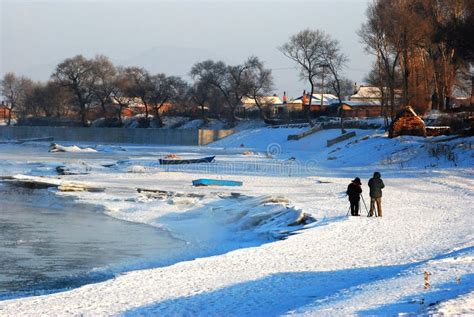 Songhua River in the Morning Stock Photo - Image of winter, land: 32684618