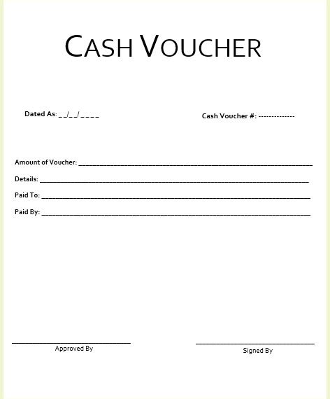 Cash-Voucher-Template 3 - Printable Samples