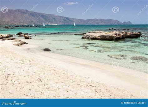 Elafonisi Beach (Crete, Greece) Stock Image - Image of romantic, elafonissos: 18886083