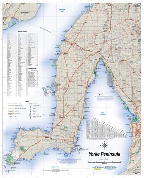 Yorke Peninsula and Copper Coast Map - Carto Graphics