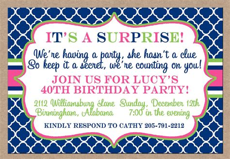 Surprise Birthday Party Invitations Templates - Download Hundreds FREE PRINTABLE Birthday ...