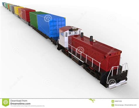 Cargo Train concept stock illustration. Illustration of rail - 69697428