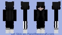 egirl black Minecraft Skin