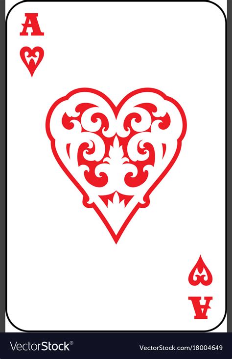 Ace of hearts Royalty Free Vector Image - VectorStock