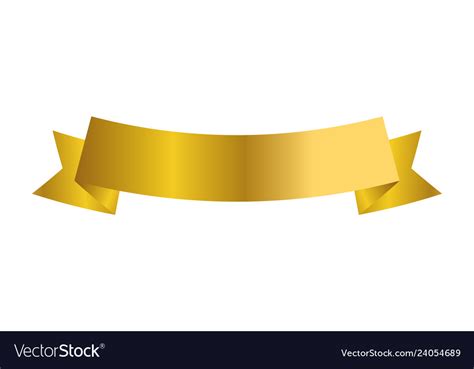 Blank ribbon banner isolated Royalty Free Vector Image