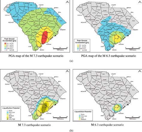 ͑ a ͒ Representative ground shaking maps used in the study, and ͑ b ͒... | Download Scientific ...