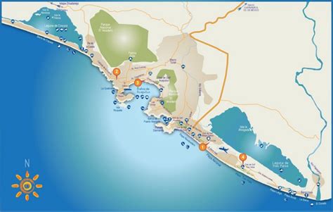 Acapulco tourist attractions map