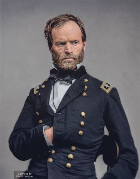 Gen. William T. Sherman - colorized by Marina Amaral | Civil war ...