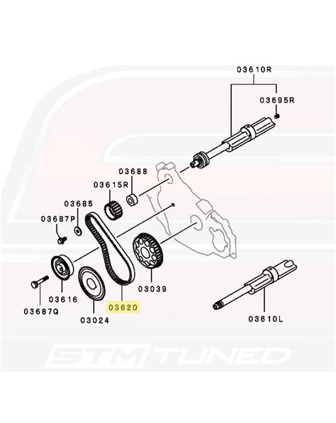 MR984778 OEM 4G63 Evo/DSM Balance Shaft Belt