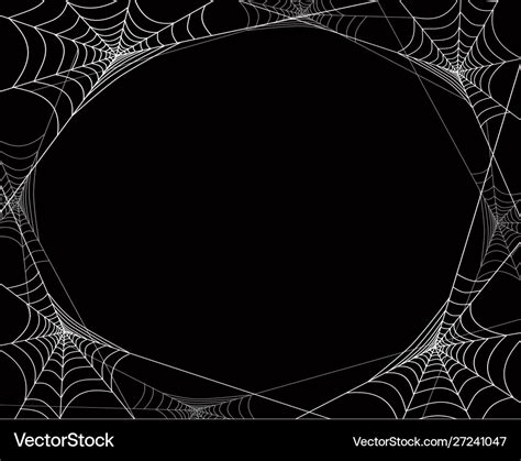 Creepy spider webs frame for halloween Royalty Free Vector