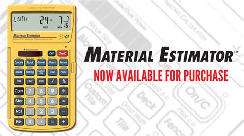 Building Materials Estimating calculator