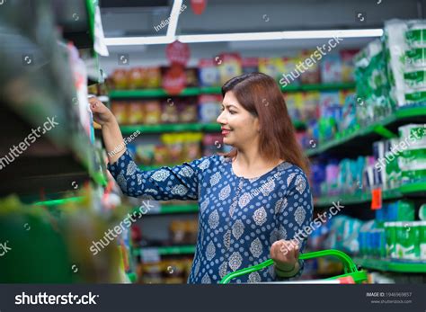 Woman Grocery Aisle Supermarket Stock Stock Photo 1946969857 | Shutterstock