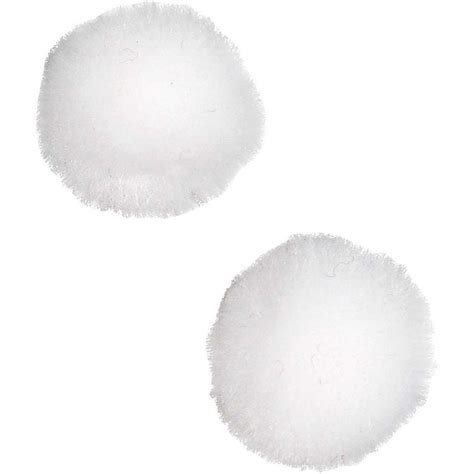 Pompoms, 20 mm, White, 100 pc | 51858