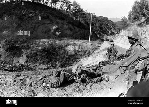 South korean soldier exercise Black and White Stock Photos & Images - Alamy