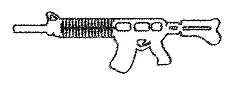 Machine Gun Drawing Royalty-Free Stock Image - Storyblocks