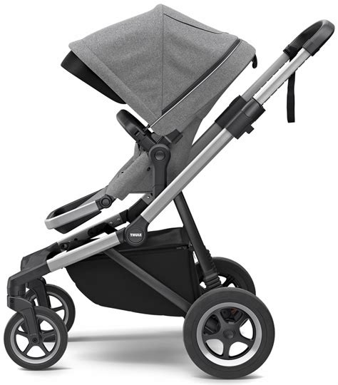 Thule Sleek Single-to-Double Stroller - Grey Melange