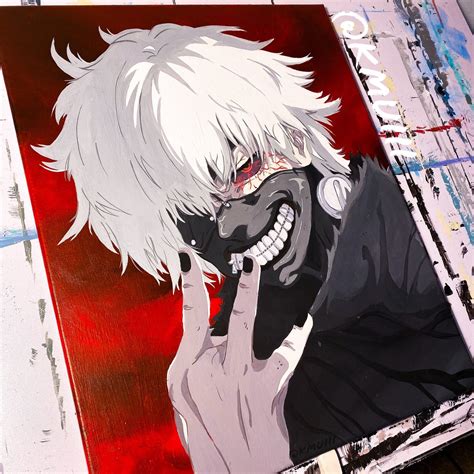 Acrylic kaneki painting 209547-Kaneki acrylic painting - Pixtabestpictzeuq