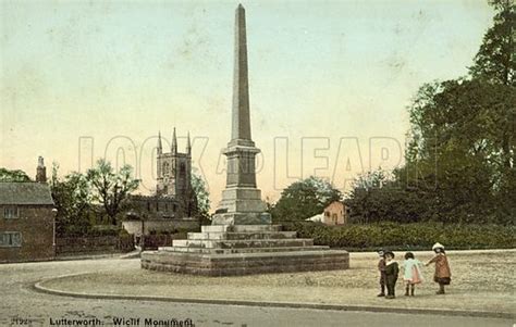 John Wycliffe Memorial, Lutterworth, Leicestershire stock image | Look ...