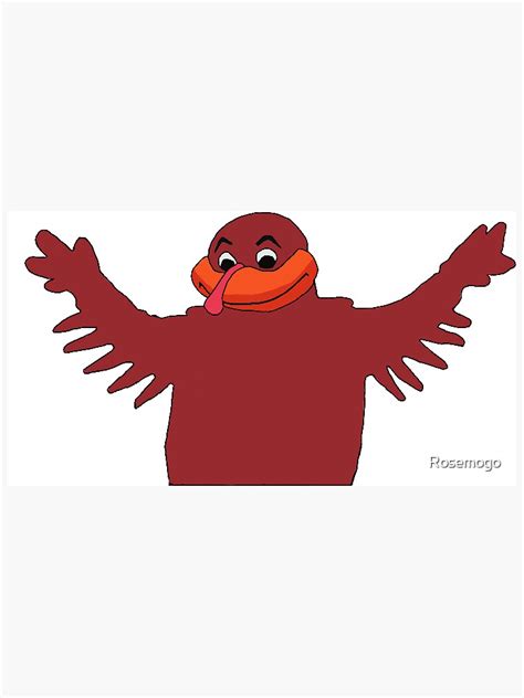 "Hokie Bird Mascot outline " Magnet for Sale by Rosemogo | Redbubble