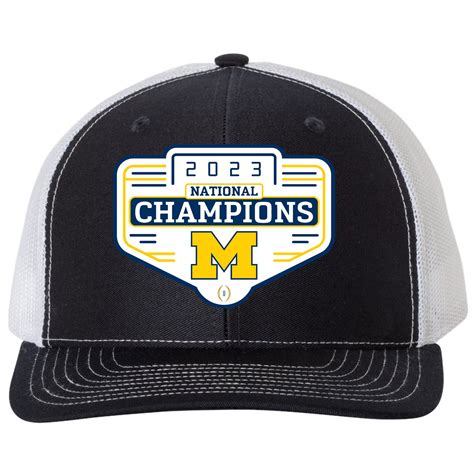 Michigan Wolverines 2023 National Champions 3D Snapback Trucker Hat- N ...