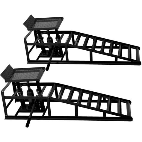 Yeshouse 2 Pack Hydraulic Car Ramps, 5T 10000lbs Low Profile Car Lift ...