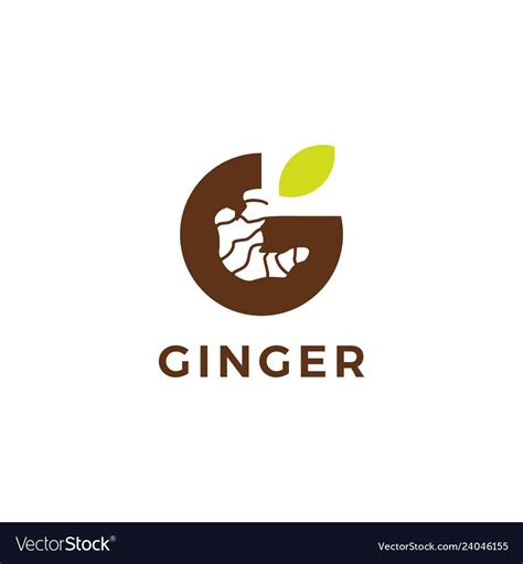 G letter ginger logo icon in negative space style Vector Image , #Ad, # ...