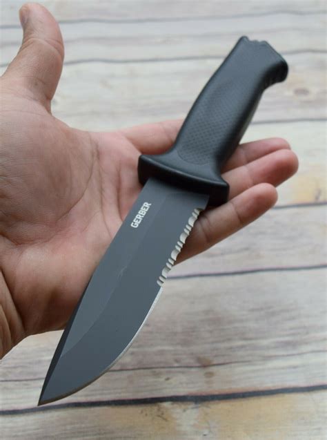 GERBER PRODIGY FIXED BLADE HUNTING KNIFE MADE IN USA FULL TANG WITH ...