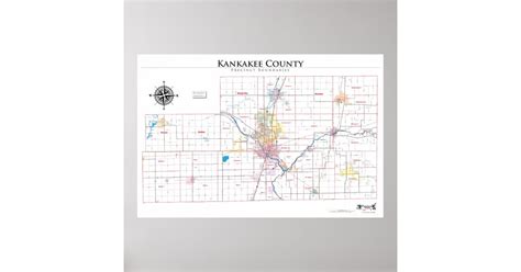 Kankakee County Precinct Map Poster | Zazzle