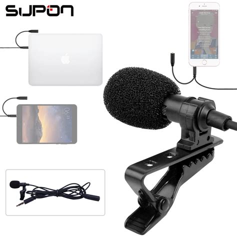 Mini Omnidirectional Lavaliere Microphone 3.5mm jack microfon with Clip for ipad iPhone 6s Plus ...