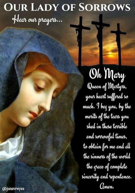 Our Lady of Sorrows prayer | Our lady of sorrows, Catholic mother, Catholic prayers