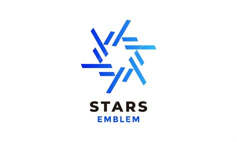 Premium Vector | Logo vector star line blue color minimalist concept design