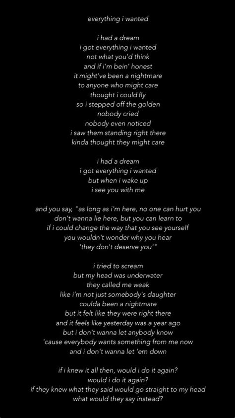 Everything I Wanted - Billie Eilish Lyrics