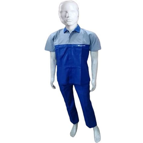 Grey and Dark Blue Men Cotton Technician Uniform, Size: Medium at Rs 480/set in Bally