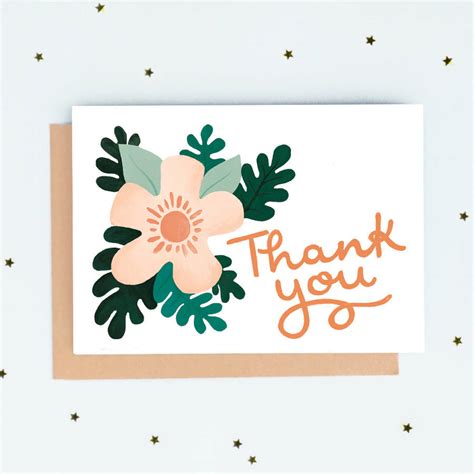 Flower Thank You Card By Jade Fisher | notonthehighstreet.com