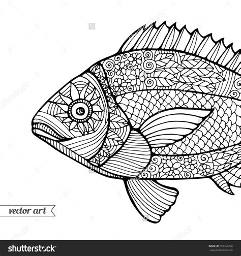 Zentangle fish pattern http://image.shutterstock.com/z/stock-vector-fish-ornamental-graphic-fish ...