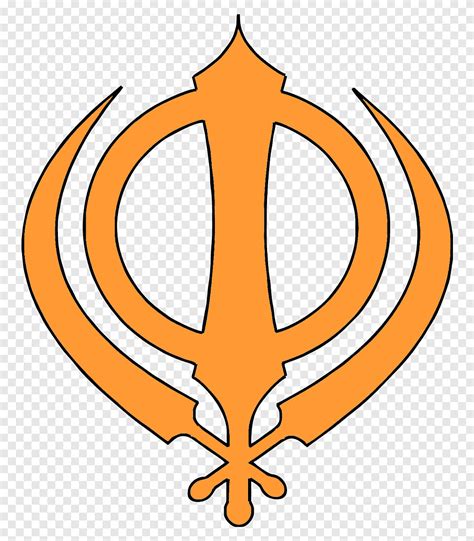 Khanda Sikhism Ik Onkar Symbol, type, leaf, orange png | PNGEgg