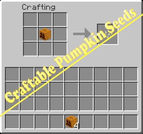 Craftable Pumpkin Seeds Minecraft Mod