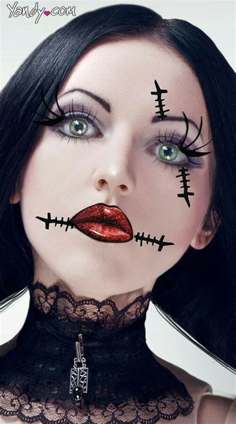 Pin by Marie-Claude Veilleux on Doll halloween | Doll makeup halloween ...