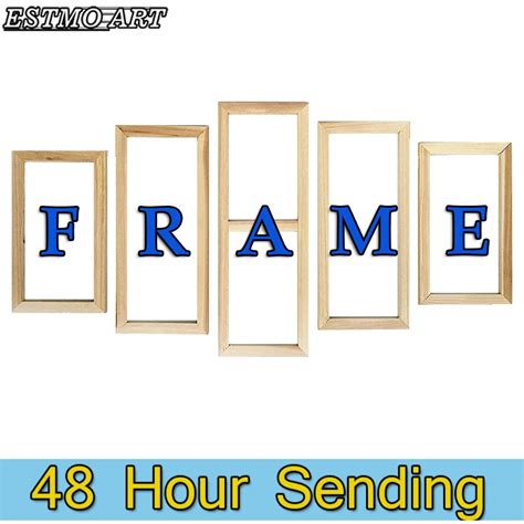 Wood Photo Frame Wall Art Canvas Oil Painting Fame Diy 60x90 70x140 Natural Wooden Picture Frame ...