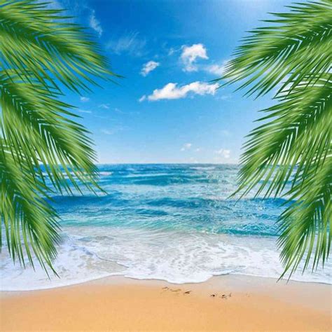 GladsBuy Beautiful Beach 10' x 10' Computer Printed Photography Backdrop Nature Theme Background ...