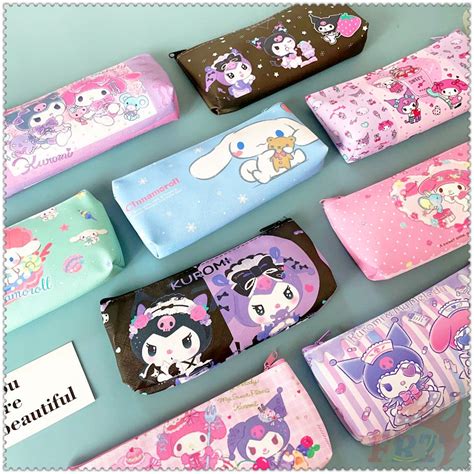 1Pc Sanrio Pencil Cases Cinnamoroll Kuromi My Melody Pencil Storage Bag Cartoon Characters ...